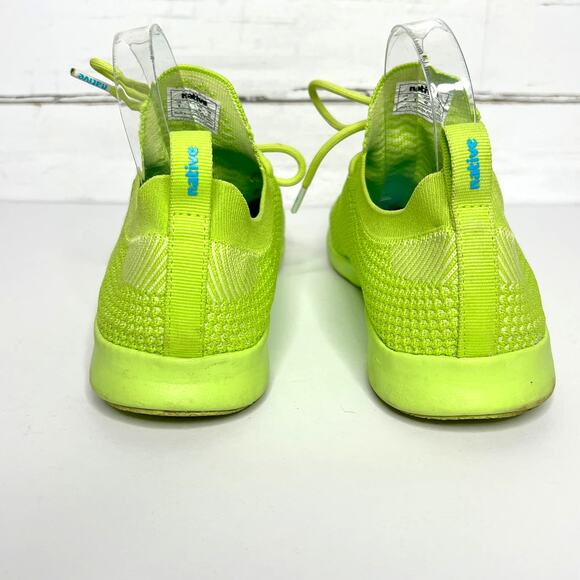 Native Shoes Size 9 Apollo Mercury Liteknit Sneakers Neon Green Light Athletic main image 8